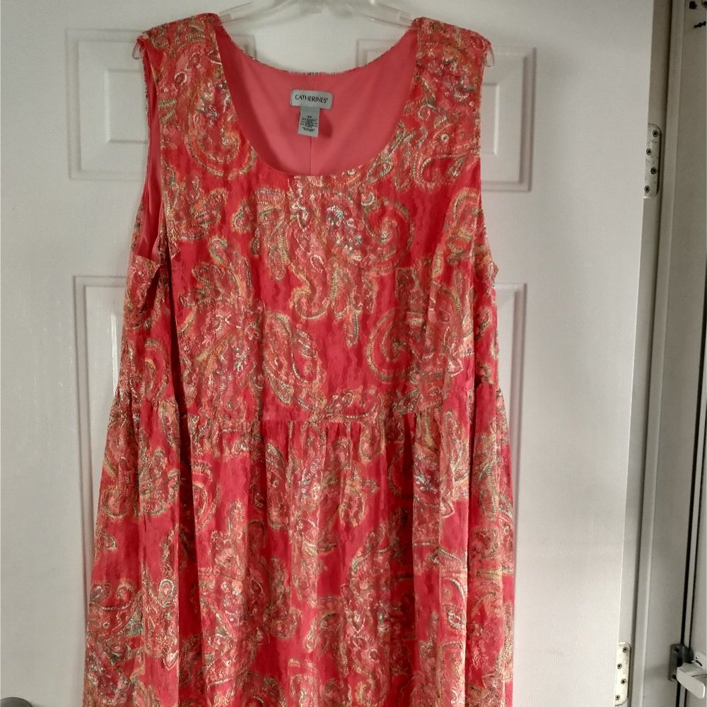 Catherine's summer dress.Size3X.Bright summer colors.Great condition.